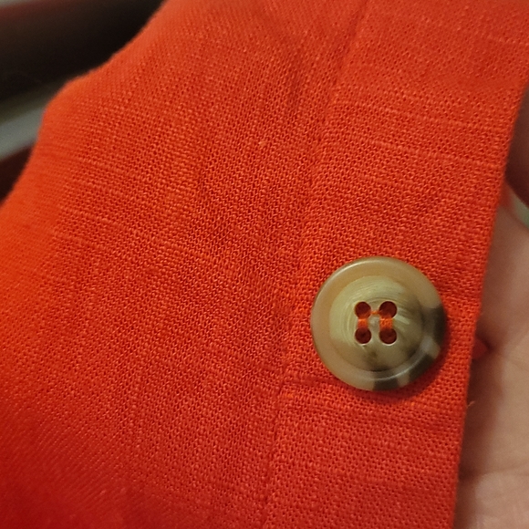 Buffalo David Bitton linen blend midi summer red dress size S - Picture 9 of 9